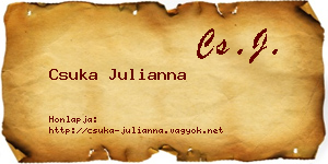 Csuka Julianna névjegykártya