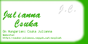 julianna csuka business card